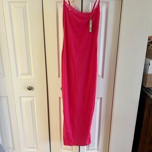 Skims Pink Slip Dress